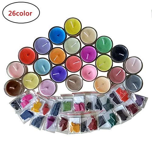 Wax Dye-DIY Candle Dye-Dye Flakes for Candle Making Dye Kit-Soy Dye for Candle Molds-26 Dye Colors-0.15 Ounce Each Color