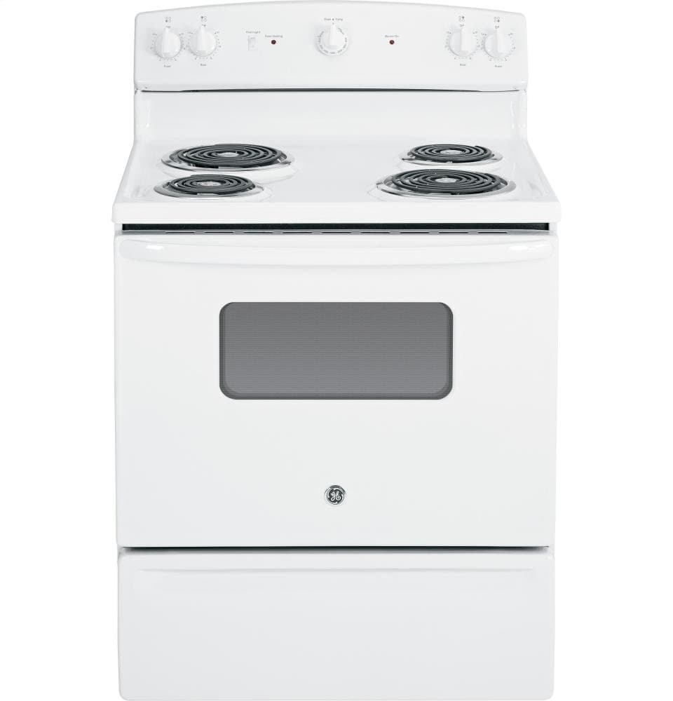GE JBS10DFWW 30-Inch 5 Cu.Ft. Free-Standing Electric Range, White