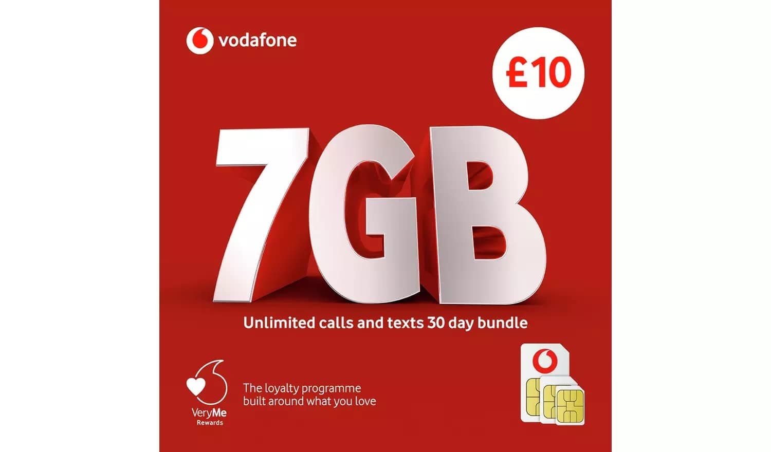 VODAFONE 87818 Pay As You Go 3-in-1 SIM card