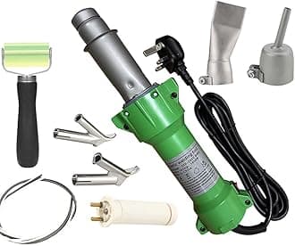 1600W Plastic Welder Hot Air Gun Torch Welding Heat Gun Handhold Rod with Speed Welding Nozzles Pistol Hot Gas Pistol, with LED Lighting