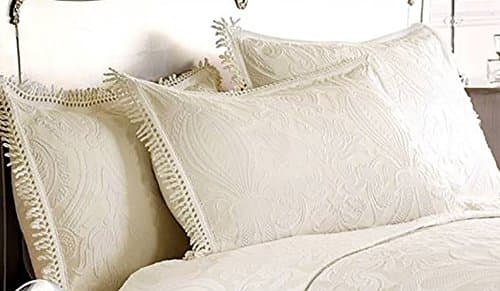 Sponsored Ad – Emma Barclay Mafalda - Cotton Rich Jacquard Pillow Sham in Cream - PilloWidth Sham