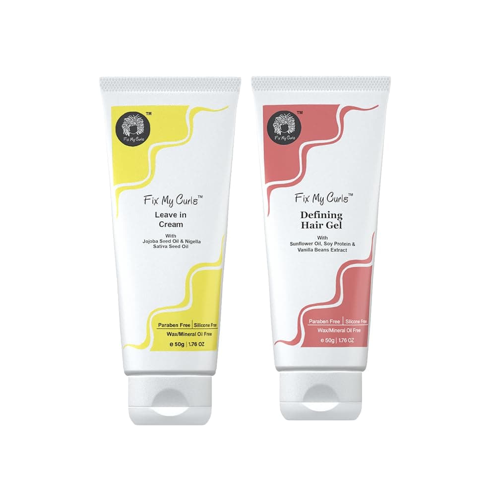 Protein Styling Duo| For Curly, Wavy, Dry & Frizzy Hair | Frizz Control | Silicone Free Curl Defining Cream & Gel| 1.07 oz each