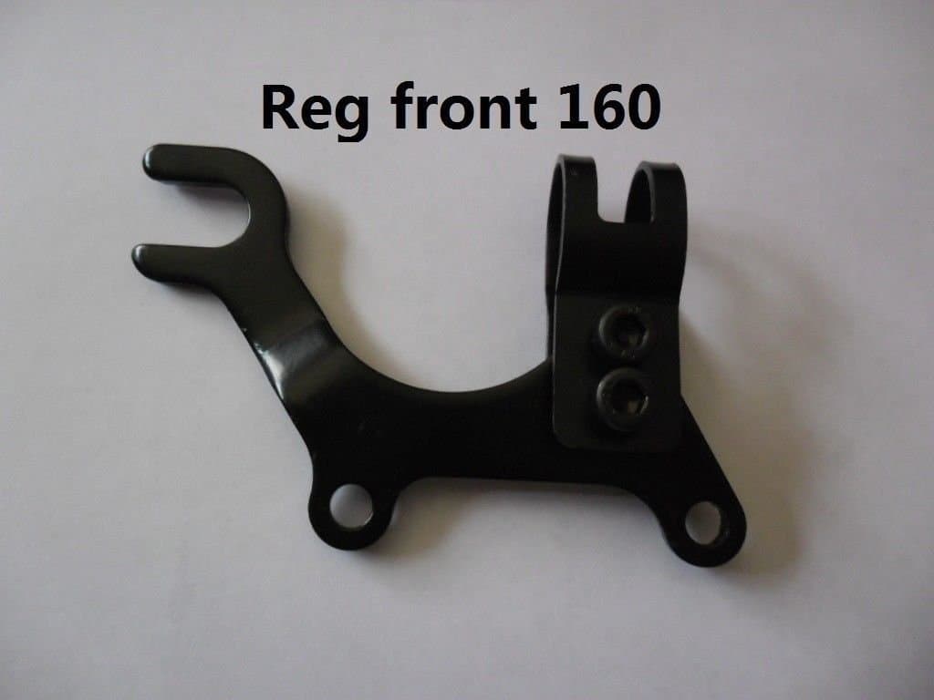 Bike Disc Brake Bracket Frame Adaptor Bicycle REG/Big/XL 3 Sizes for 140mm /160mm /180mm disc Brake Rotor (Reg 1/2-7/8 inch for Front 160mm Rotor)