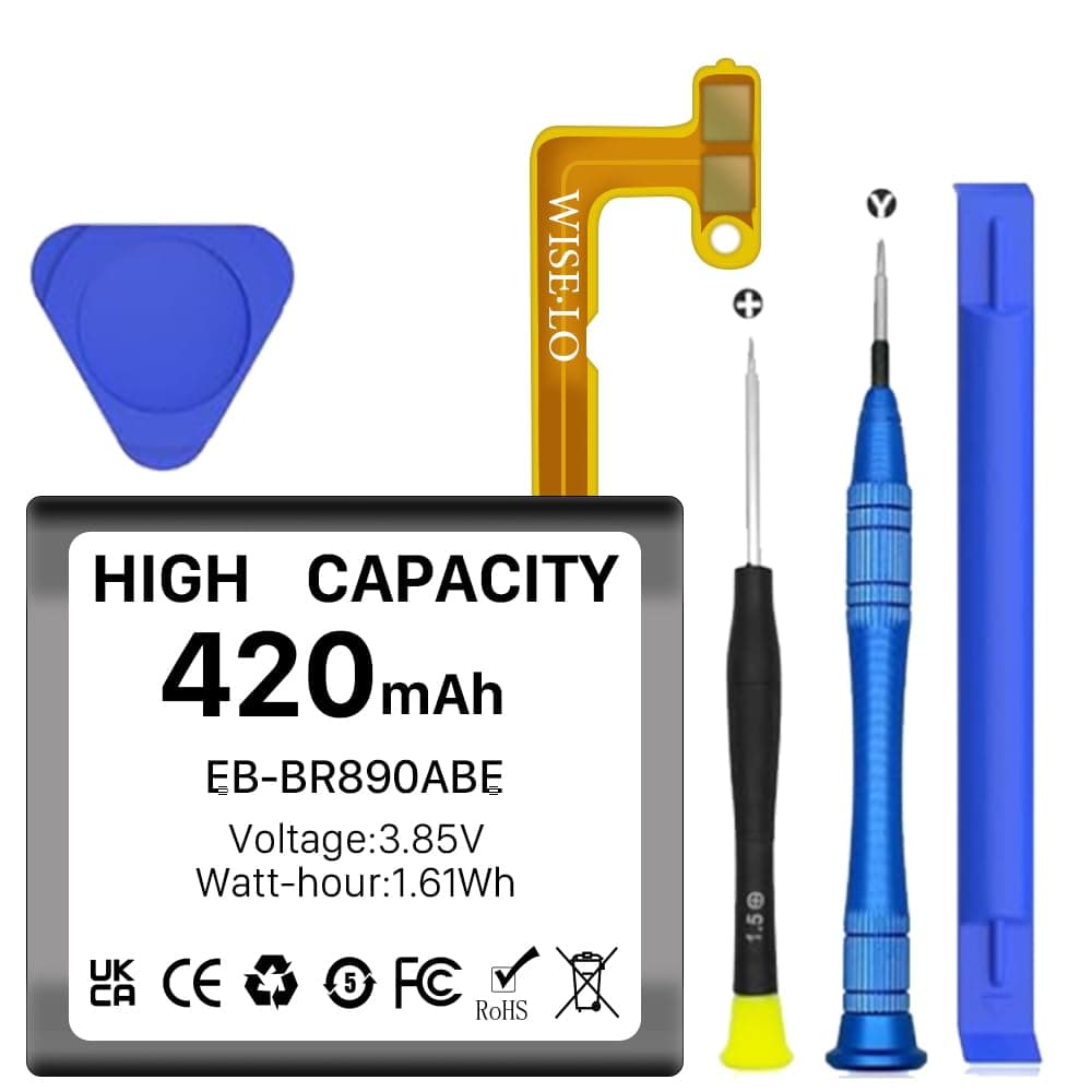 [420mAh] Battery for Samsung Galaxy Watch 4 Classic, EB-BR890ABY Replacement Battery with High Capacity for Samsung Galaxy Watch 4 Classic SM-R890 SM-R895 (46 mm) SM-R870 SM-R875 (44 mm) with Repair