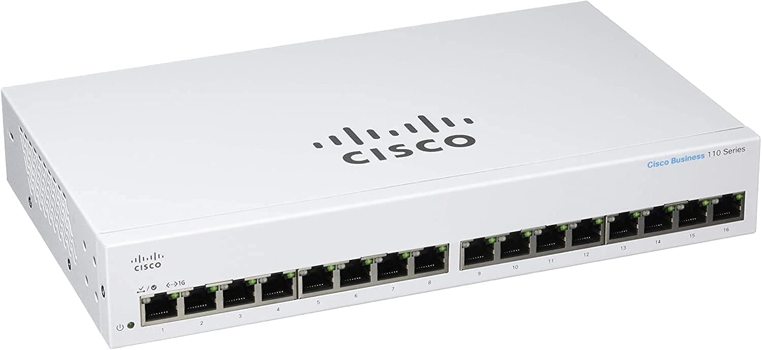 Cisco Business CBS110-16T Unmanaged Switch | 16 Ports GE | Limited Lifetime Protection (CBS110-16T-NA)