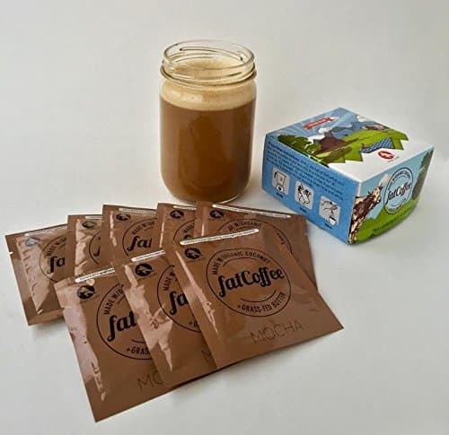 fatCoffee® - Organic, 100% Grass-Fed Butter to Power Your Coffee - fatCoffee, 8 packets, Mocha