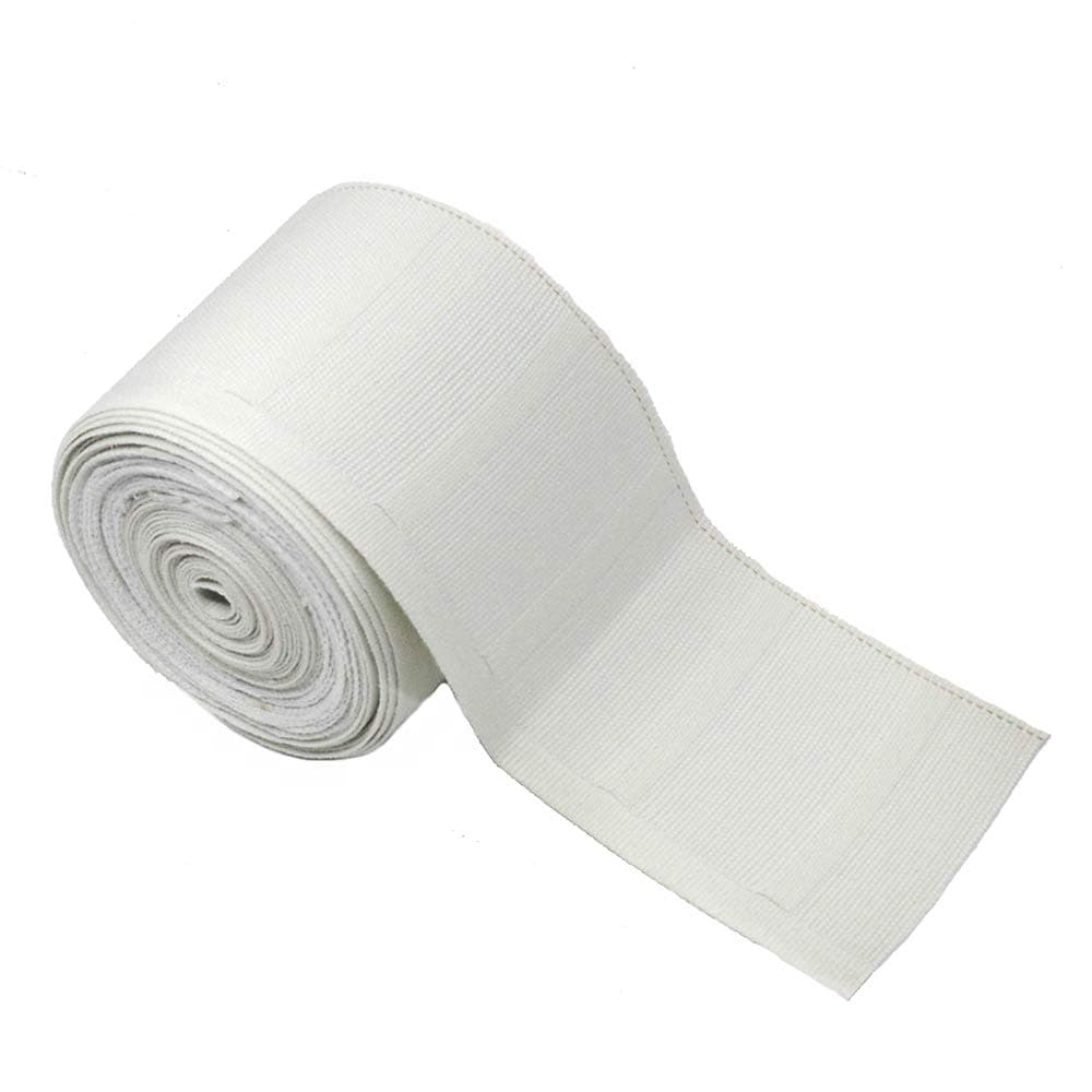 Ailejia 3 Inch Curtain Tape, Deep Pinch Pleat, White, 6.5 Yards (6 Meters), Cotton, Traditional Style, Box Pleat, Light-Filtering, Machine Wash, Living Room