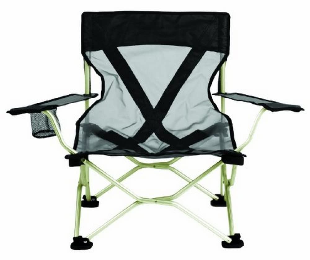Travel Chair French Cut Portable Beach Chair for Outdoor Trips, Folding Camping Chair with Bag, Black