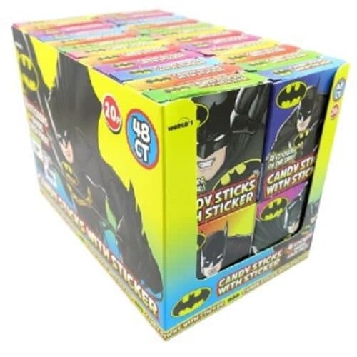 Batman Candy Sticks 16g with stickers 4 stickers inside each pack 48 packs Halal