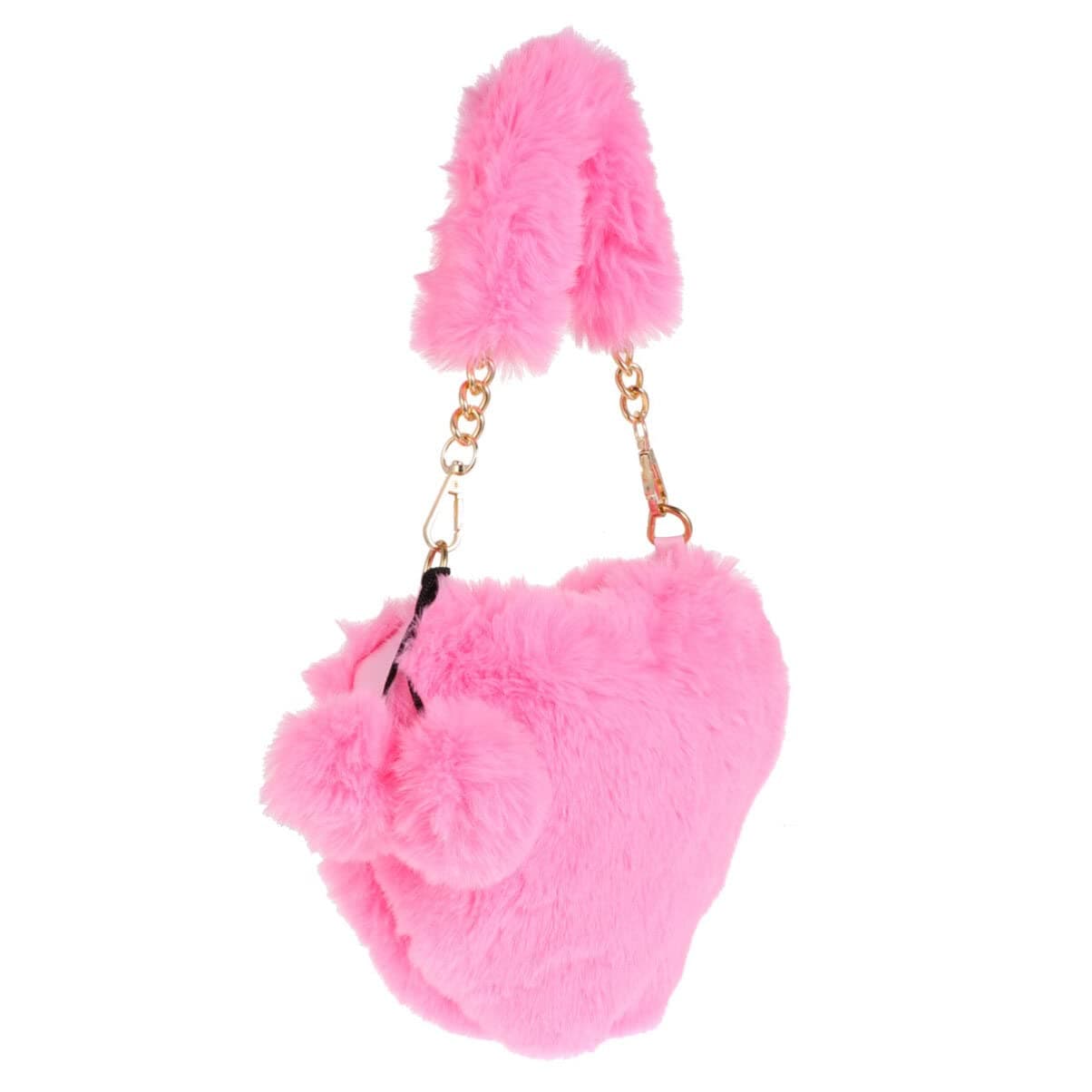 HAPINARY 1pc Heart Shaped Bag Puffy Tote Bag for Women Heart Purse for Women White Wallets for Women Shoulder Handbag Fluffy Purse Furry Bag Women Tote Bag Plush Bag Handbag Fluffy Bag