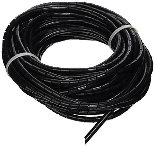 Vaisis Spiral Harness Wrap 0.315" (8mm) Outside Diameter, Black, 33 ft.