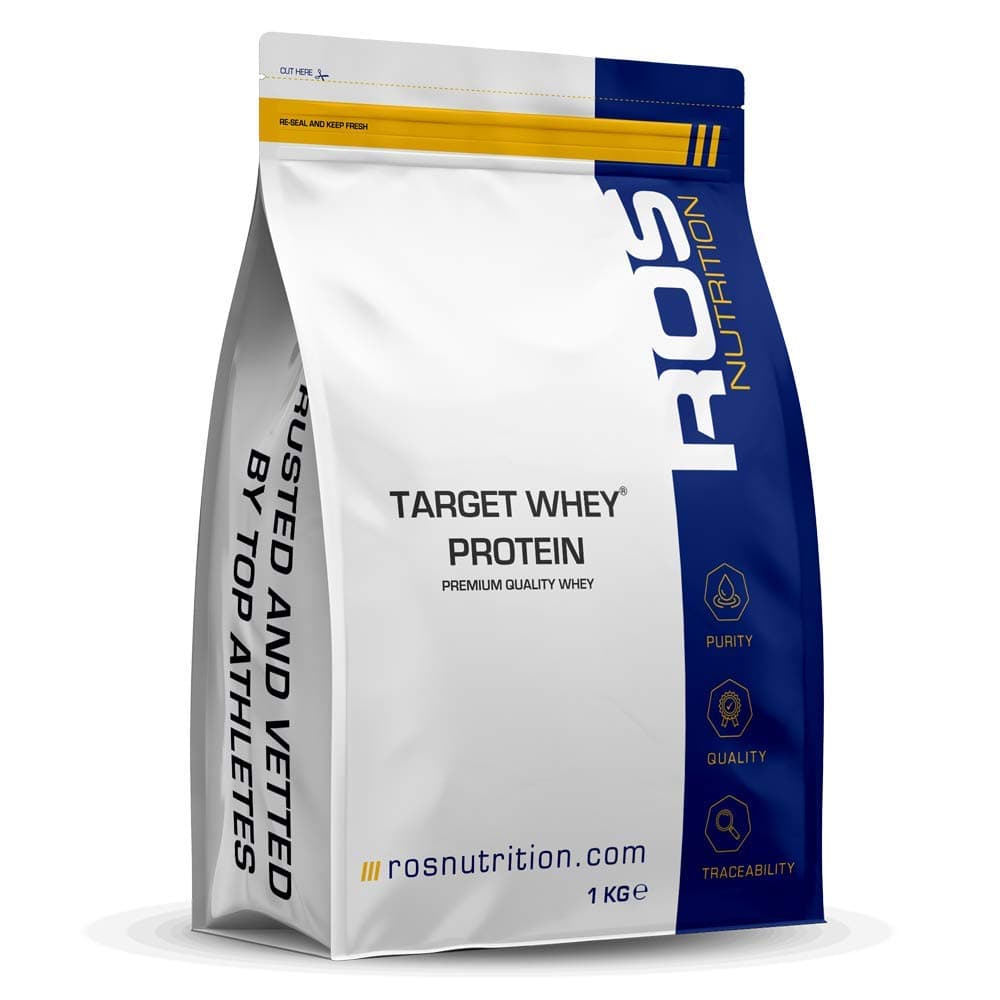 Whey Protein Powder | Unflavoured | Target Whey Protein by ROS Nutrition | 1 Kg | 40 Servings | No added ingredients