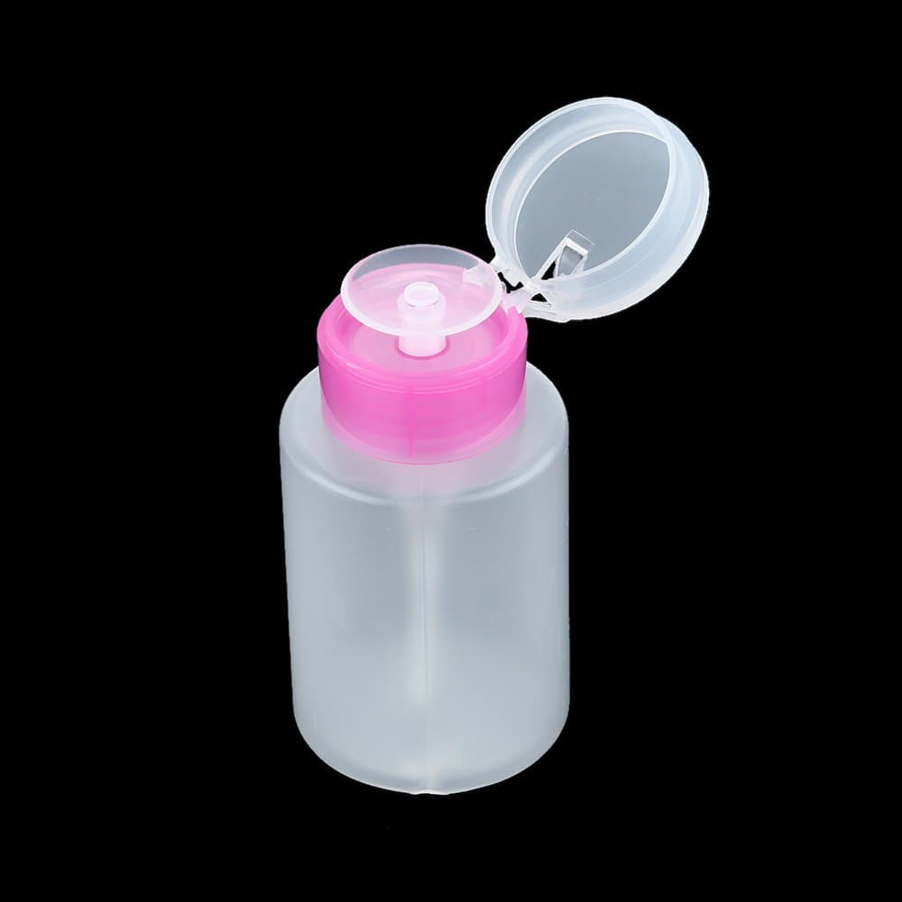AbleGrow(TM)200ml Pump Lockable Dispenser Empty Bottle Nail Liquid Alcohol Remover Cleaner Plastic Empty Bottle Nail Polish Remover Bottle