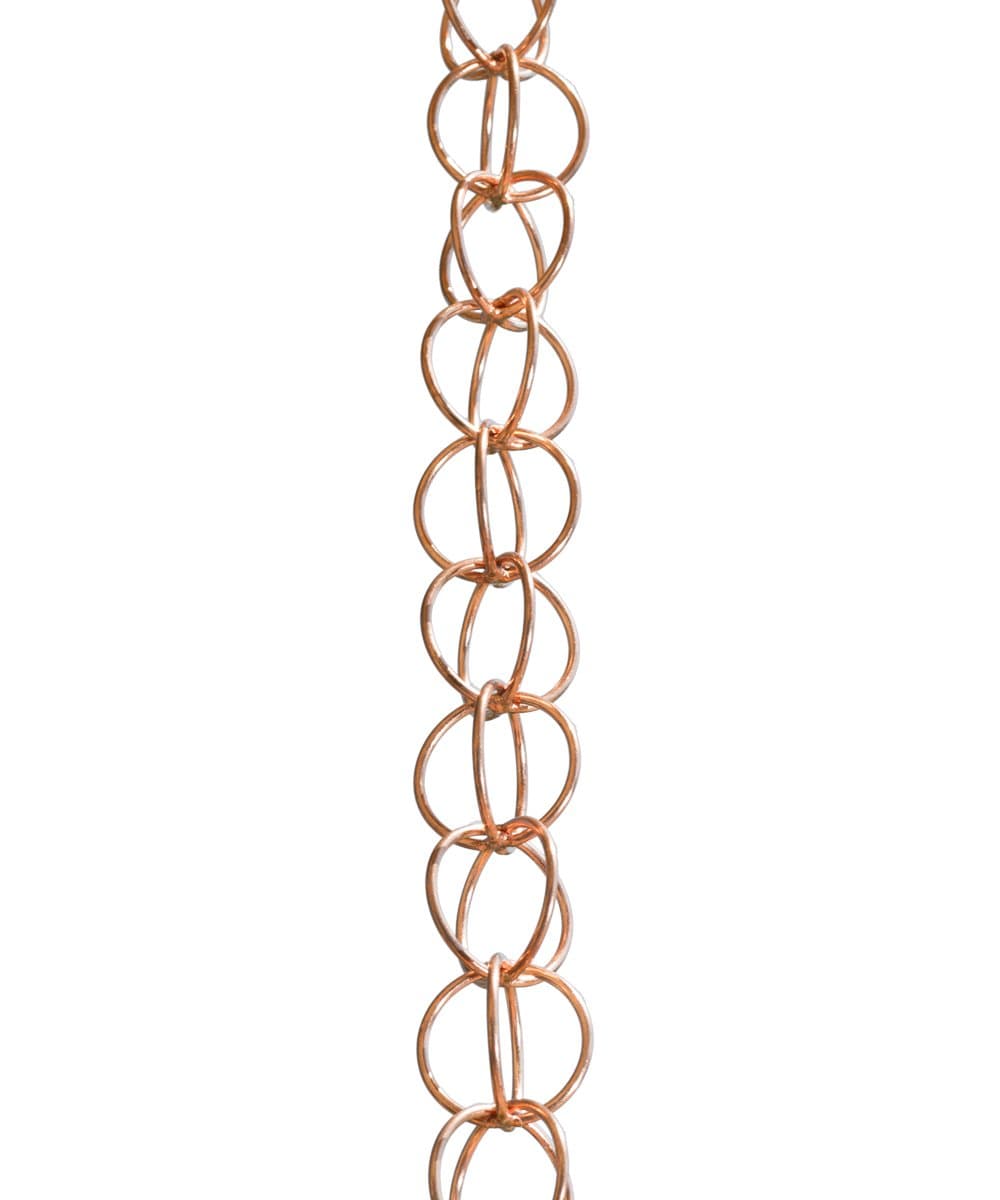 Monarch Ring Rain Chain, 8-1/2-Feet Length, Pure Copper
