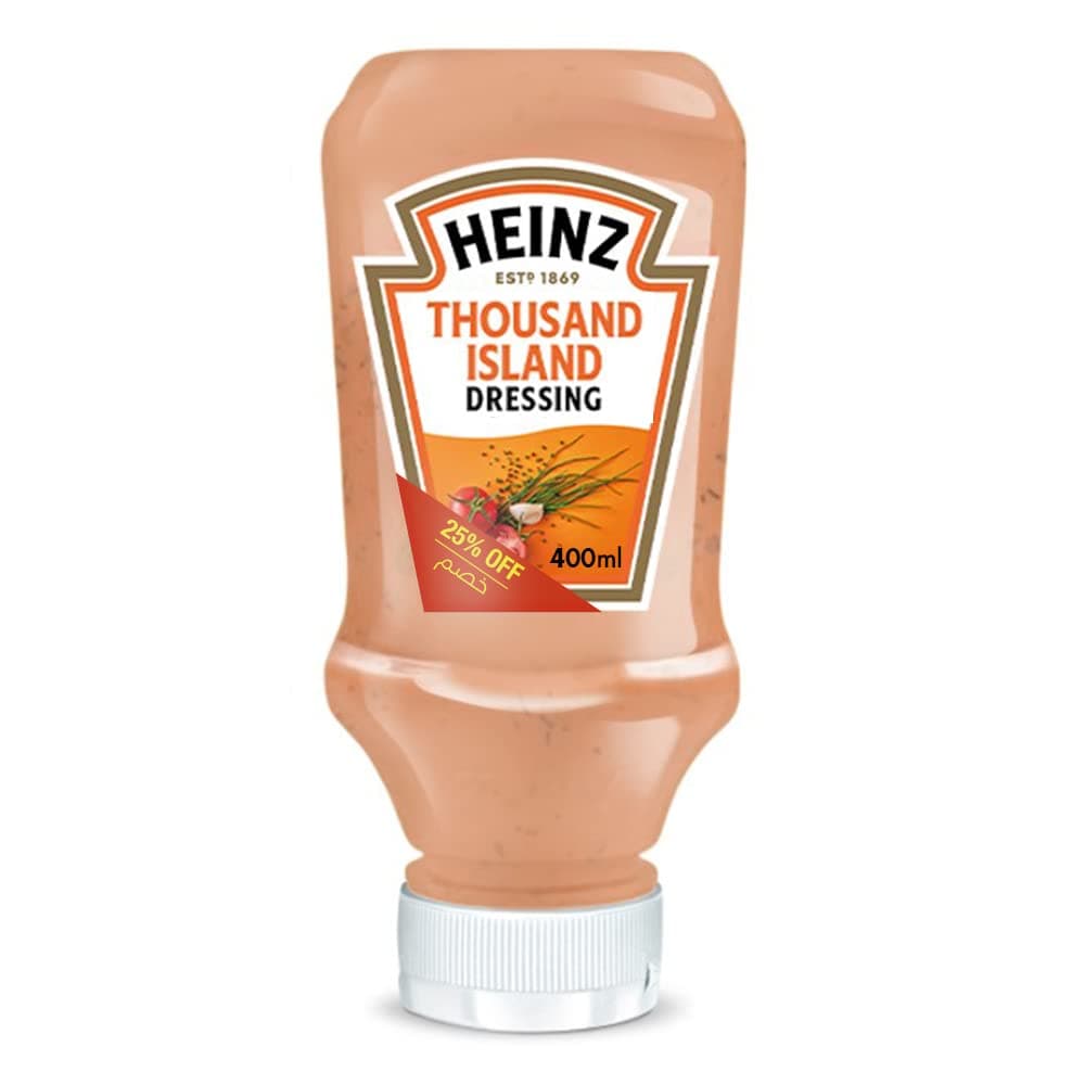 Heinz Rich Thousand Island Salad Dressing Top Down Sqeezy Bottle 400ml