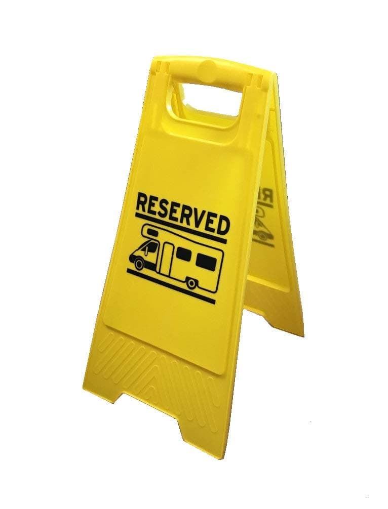 Xtremeauto Motorhome Campervan Campsite Reserved Yellow Pitch Board Parking Sign