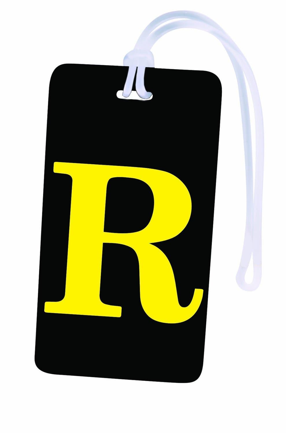 Initial Luggage Tag Personalized ID Tag A through Z (One size, R)