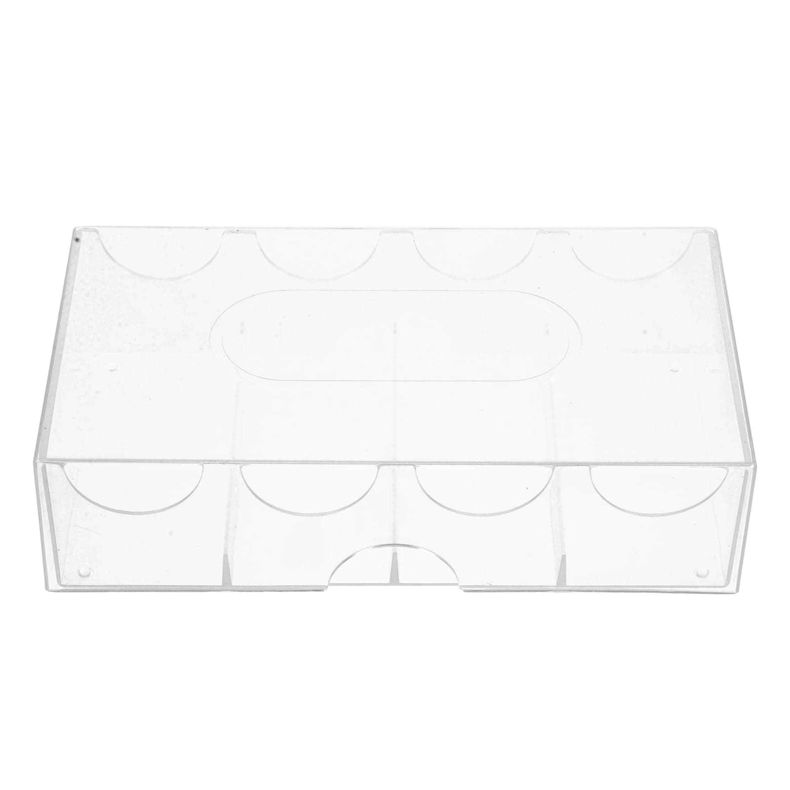 ibasenice Poker Chip Box Box Chip Box Hold'em Chip Box Acrylic Box Storage Box Four-compartment Transparent Box Rack Chip Tray Chips Poker Household Chip Case Storage Supplies Major Plastic