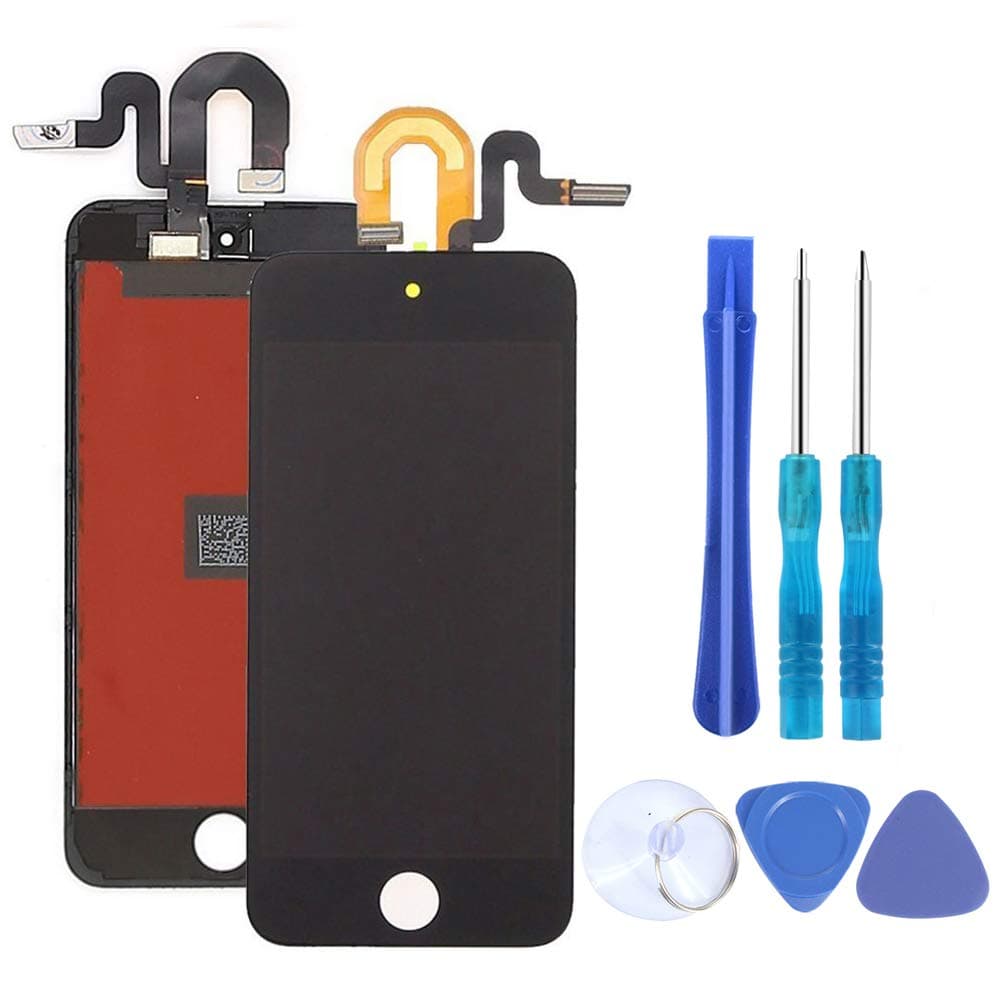 Compatible with iPod Touch 5th 6th Generation Screen Replacement LCD Screen with Repair Tools (Touch 5/6/7 Black)