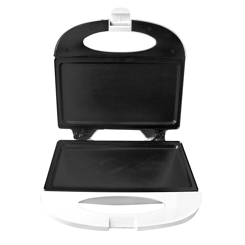 Bene Casa - White Nonstick Flat Grill Sandwich Maker - Includes Cool-touch Handles and Die Cast Aluminum Cooking Surface