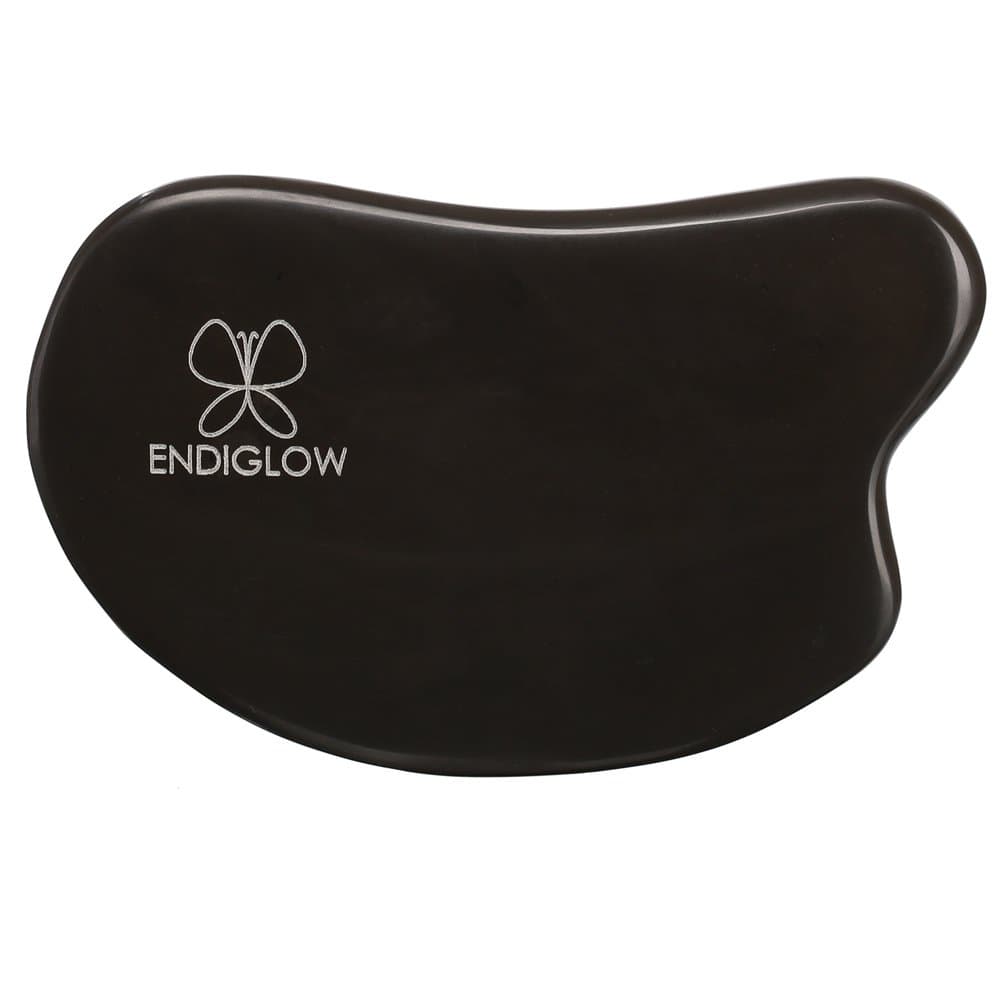 ENDIGLOW - 100% Hand Made Chinese Natural Stone Needle Gua Sha Massage Tool - Promotes Micro-Circulation, Reduces Neck, Shoulder, Back, and Muscle Pain [Square Shape]