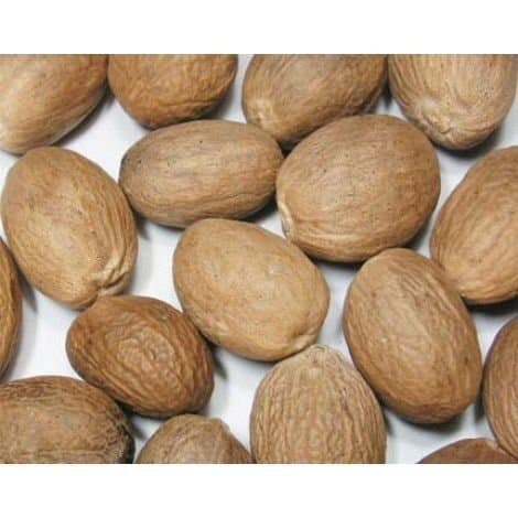 Organic Dried Nutmeg / Jaiphal /Jathikai / Myristica Fragrans - 10 Pcs