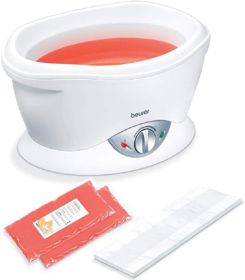 Beurer MP 70 Paraffin Wax Bath | For supple & soft skin on your hands, feet and elbows | Promotes deeper absorption of moisture and nutrients| Includes 2 x 450g of scented paraffin wax + plastic foils