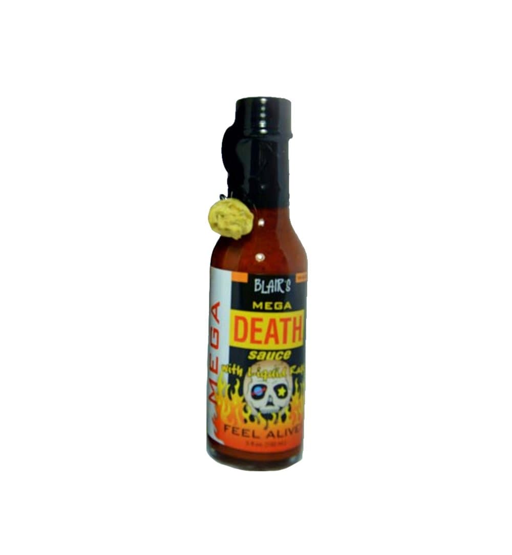 RetailSource Blair's Mega Death Sauce With Liquid Fury & with Skull Key Chain, 5 oz., 12 Bottles