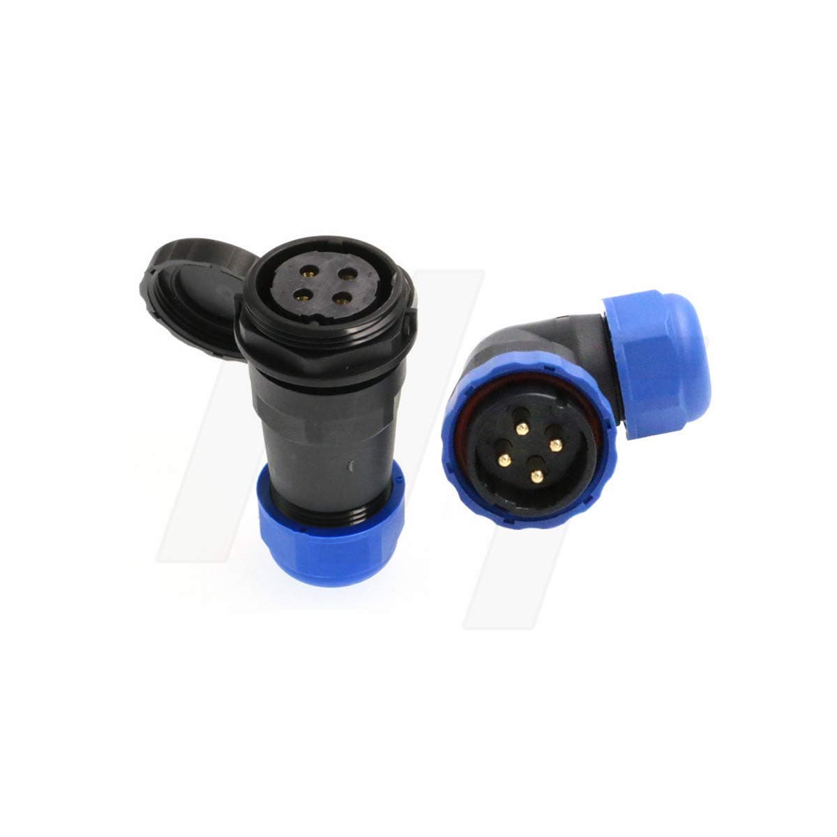 HangTon HE29 4 Pin 45A Connector Elbow Plug Femacel Receptacel Socket Electrical Equipment Circular Industrial Waterproof High Voltage