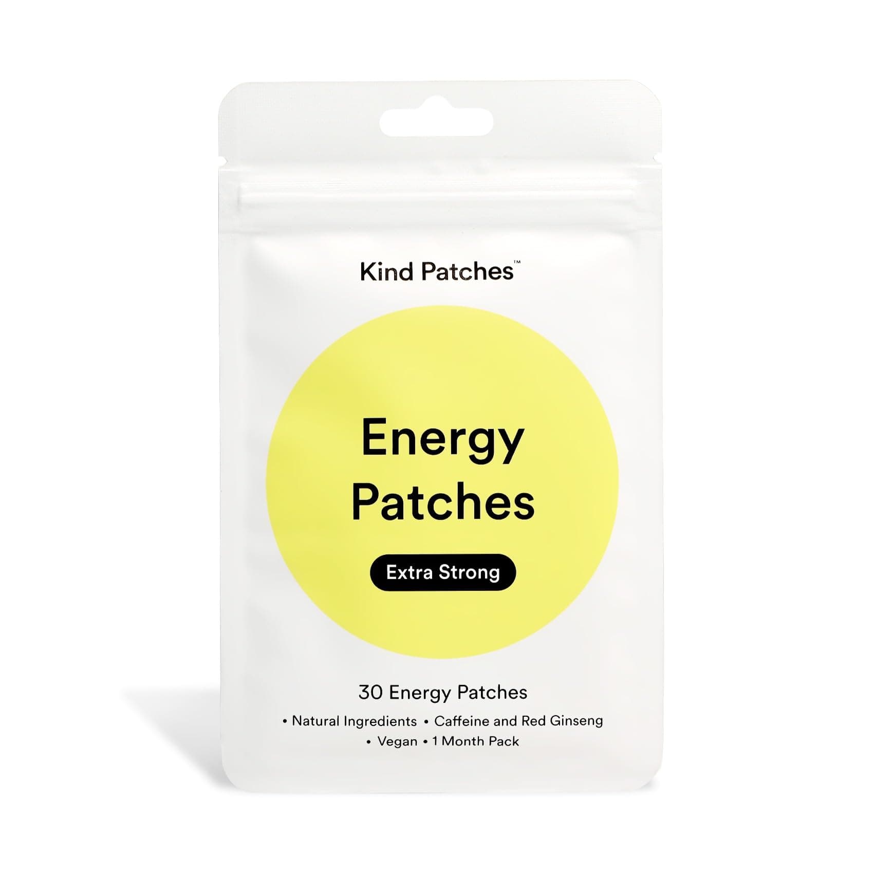Energy Patches Extra Strong - Caffeine Energy Boost - Red Ginseng for Reduced Fatigue - Body Patch with Vitamin B12, B6, B1-14 Count