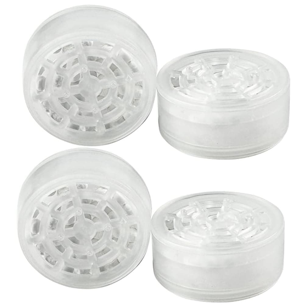 4pcs Shower Head Replacement Filter Cartridge - Chlorine & Flouride Shower Filter and Reduces Dissolved Solids - Hard Water Filter for Water Softener Shower Head