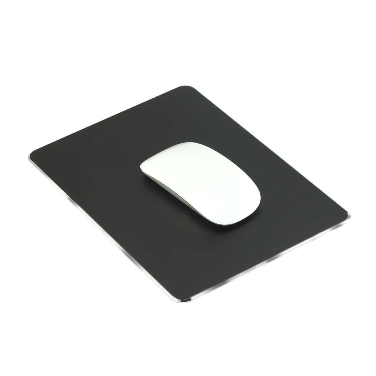 Ptalor, Aluminum Mouse pad Strong Sensitivity for Mouse,Non-Slip Base,Resistant to Dirt,Easy to Clear，Mouse pad with Micro Sand Blasting Aluminum Surface for Fast and Accurate Control (Black)