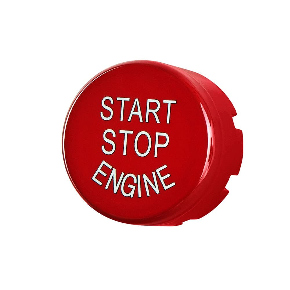 Start Stop Engine Switch Button Cover for BMW 1 2 3 5 X1 X3 X4 X5 X6 Series F Chassis F20 F21 F22 F30 F35 F10 F18 Etc with Off Button (Red)