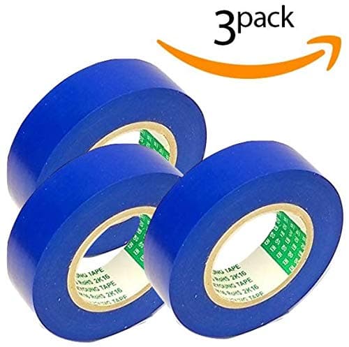 TAEYOUNG - H10A 3/4" by 66' <3 PACK BLUE> PVC Wire Harness Tape,GM OEM part (19mmX20m,Adhesive,BLUE)