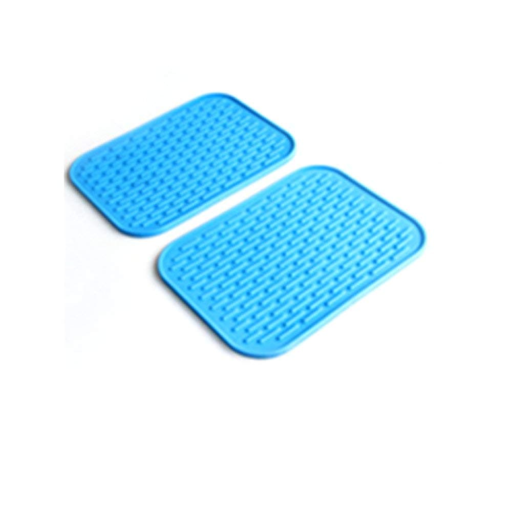 HGJVBFGH1 Heat Insulation Non Slip Coaster Kitchen Placemat Household Silicone Table Pad Blue