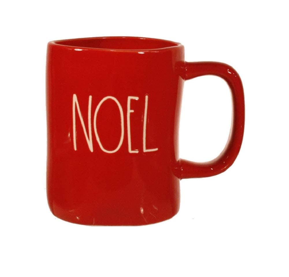 Rae Dunn Noel Red Christmas Coffee Mug Artisan Collection by Magenta - Large Letter LL
