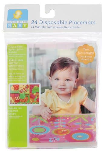Especially for Baby 24 Disposable Place Mats Table Toppers - Girls