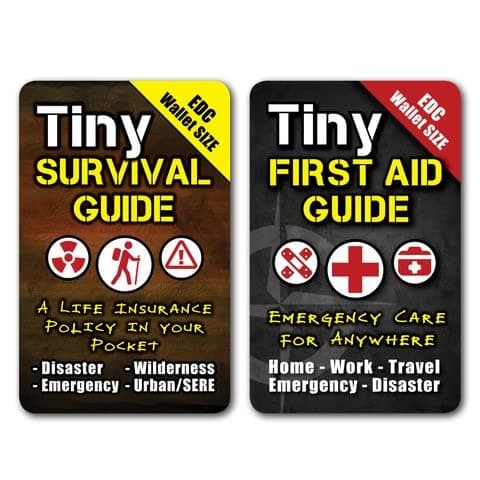 Tiny Survival Guide – Micro EDC Emergency Preparedness Pocket Handbook for Camping, Hiking, Bushcraft, SAS & First Aid – Fits Wallet, Bug Out Bag or Glove Box