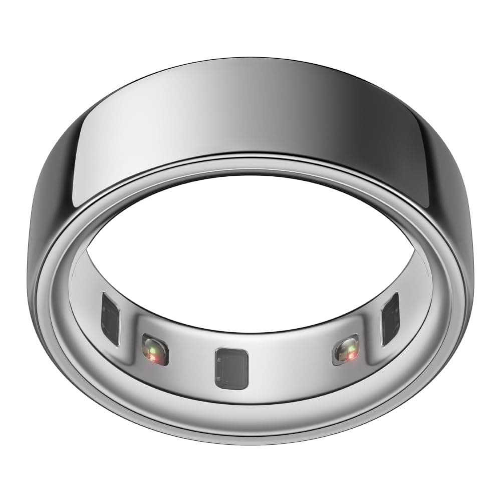Oura Ring 4 - Silver - Size 14 - Smart Ring - Unique Sizing, Not Standard US Ring Sizes - Size First - Sleep Tracking Wearable - Heart Rate - Fitness Tracker - Up to 8 Days of Battery Life
