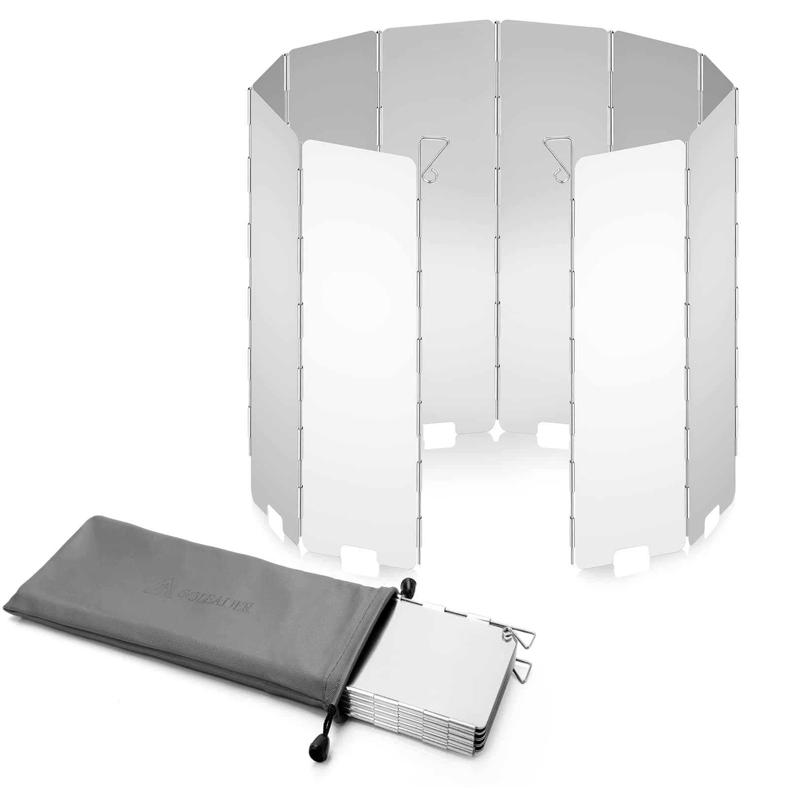 SOLEADER Tall STO e Windscreen Lightweight Compact Folding Camp STO e Windshield 10 Plates