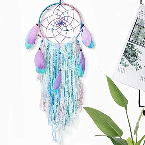 Ricele Bohemian Dream Catchers for Kid Handmade Dreamcatcher Innovative Home Decoration Wall Hanging Decoration (Purple)