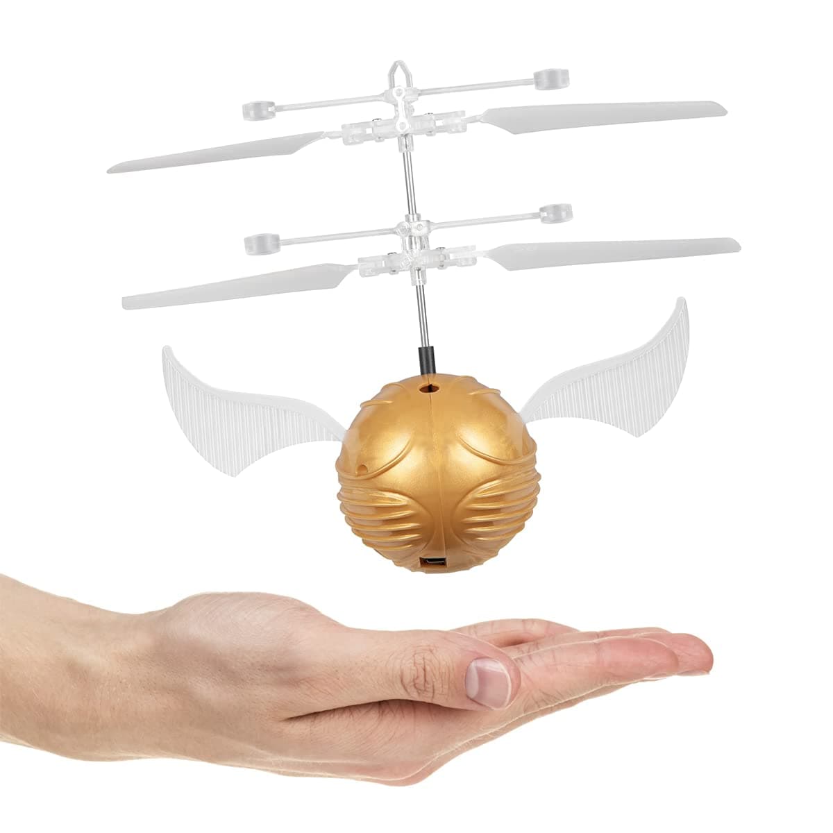 World Tech Toys Harry Potter Golden Snitch Flying Toy – Motion Sensing Flying Heli Ball with USB Charging – Hover Toy for Kids Ages 6+