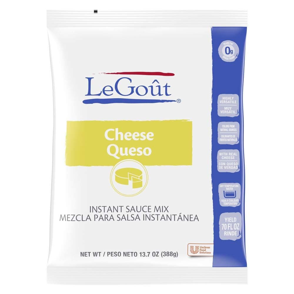 - LeGout Cheese Instant Sauce Mix Made with Real Cheese, No added MSG, 0g Trans Fat, 13.7 oz (Pack of 8)