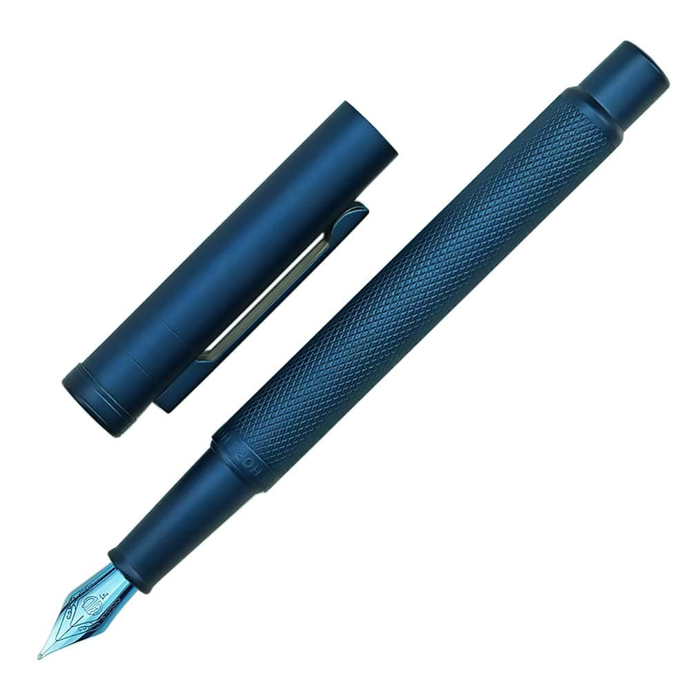 Hongdian Dark Blue Forest Fountain Pen Fine Nib 0.5mm Beautiful Tree Texture Excellent Metal Writing Pen