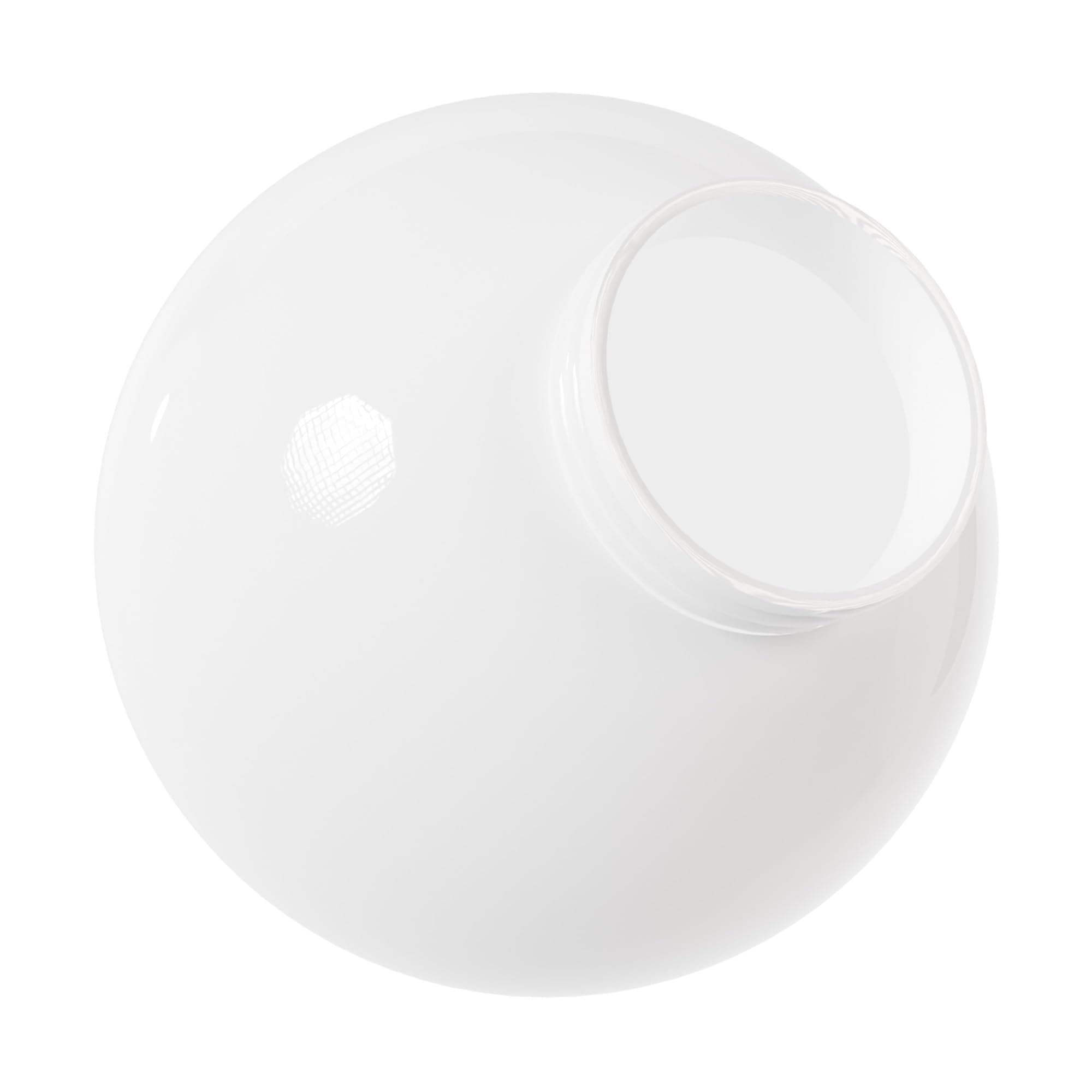 KastLite 8" White Acrylic Lamp Post Globe Smooth Textured with 3.24" Screw Neck | Manufactured by Crown Plastics