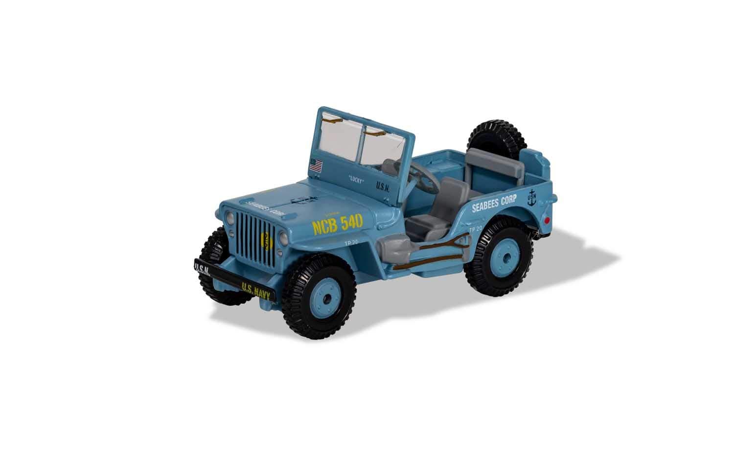 Corgi Willys Jeep - SeeBees - Military Legends in Miniature - 90mm Length - Diecast Model - Unisex - Ages 3+