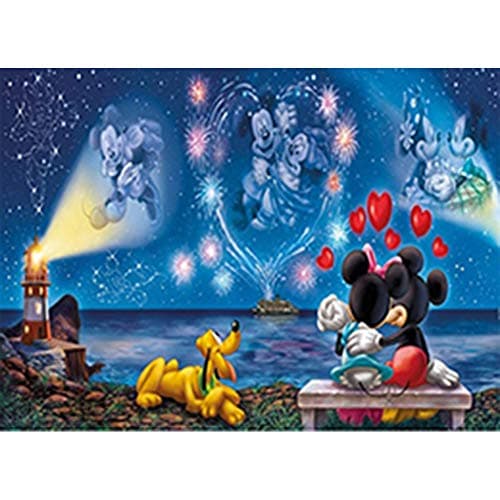 DIY 5D Diamond Painting by Numbers Kits for Adults,16"X12"DIY Paintings Crystal Rhinestone Diamond Embroidery Full Drill Cross Stitch Kit Pictures Arts Craft for Home Decor,Star Mickey Mouse Paradise