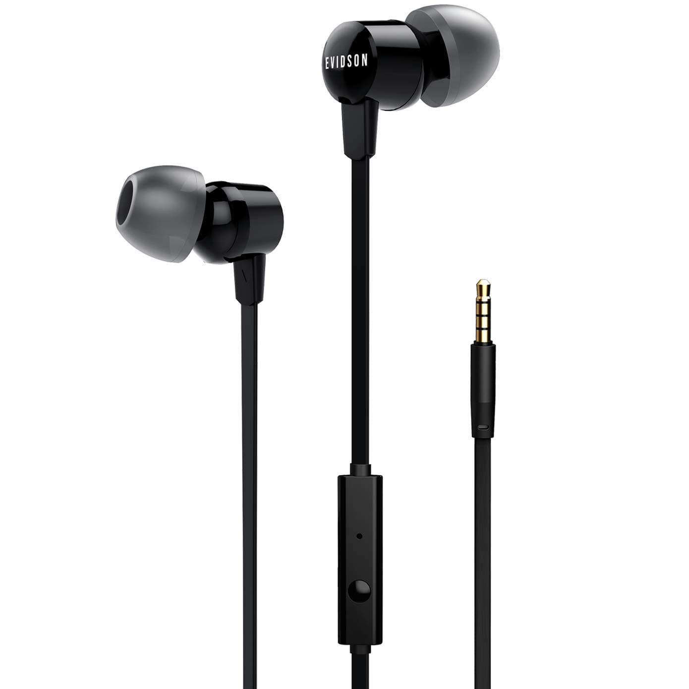 Evidson Vibe Wired in Ear Earphone with Mic (Black)