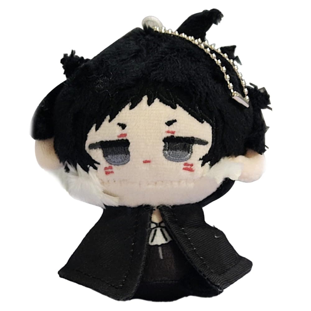 QAHEART Anime BSD Soft Figure Keychain Akutagawa Ryunosuke Soft Figure Pillow Dazai Osamu Figure Bag Pendant Home Sofa Decoration Cushions, 12cm