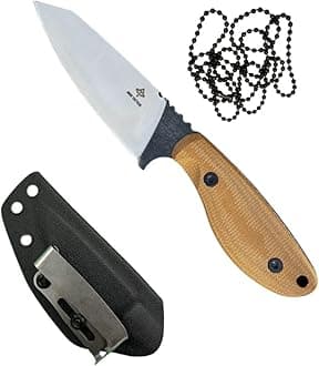 Fixed Blade, 3D Micarta Scales, EDC With Kydex Sheath, Ideal for Skinning, Survival, Camping, Hunting & Outdoors, Tactical Full Tang Knife (B_010)